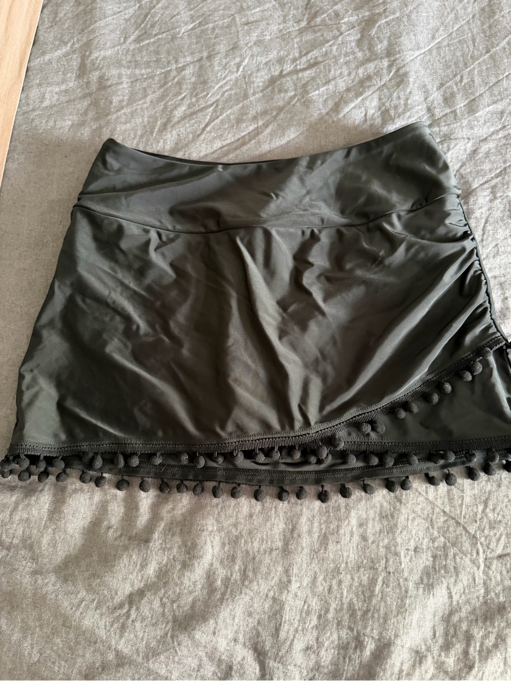 Amazon Black Swim Mini with Pom-Pom Trim